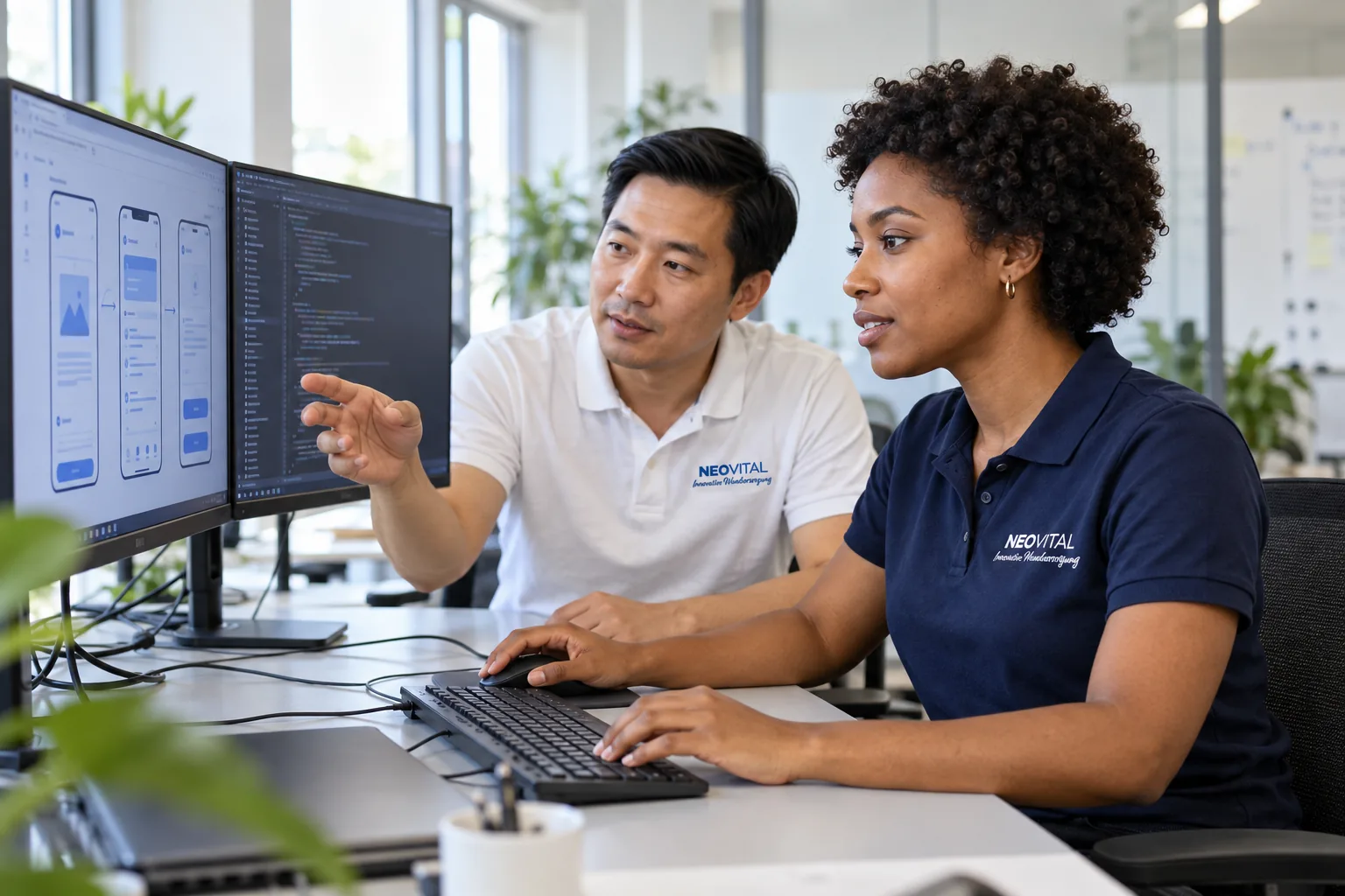 NeoVital IT bei der Arbeit an den internen Anwendungen